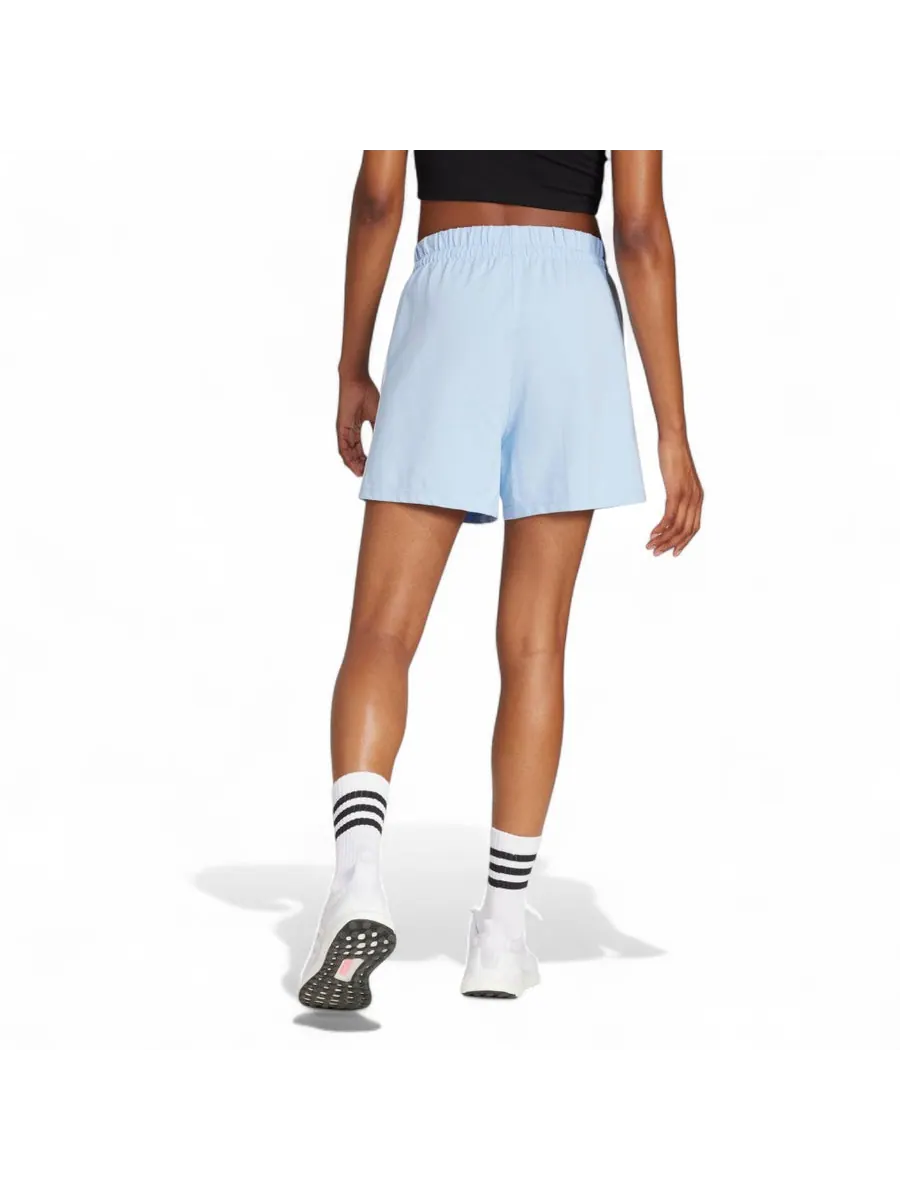 Спортивные шорты (WMNS) adidas Essentials 3-Stripes Cotton Shorts 'Glow Blue White' — изображение 3 из 3, синий
