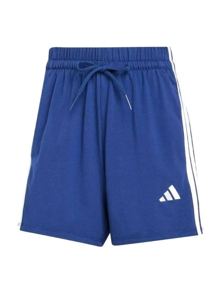 Спортивные шорты (WMNS) adidas Essentials 3-Stripes Cotton Shorts 'Blue' — изображение 1 из 4, синий