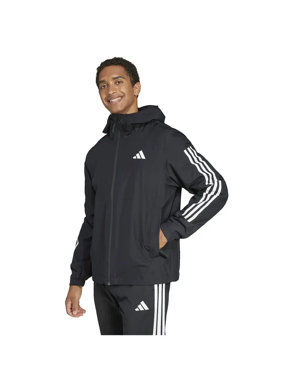 Куртка Adidas Essentials 3-Stripes RAIN.RDY — изображение 2 из 6, черный