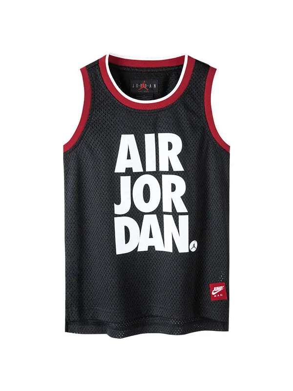 Спортивная футболка mesh jersey 'black red white' Air Jordan — изображение 2 из 3, черный/белый/красный