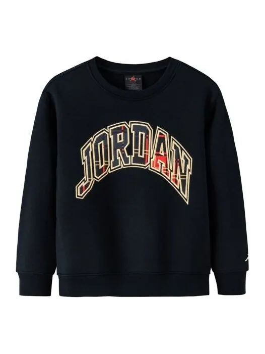 Толстовка с капюшоном в клетку с круглым вырезом Air Jordan — изображение 1 из 2, черный