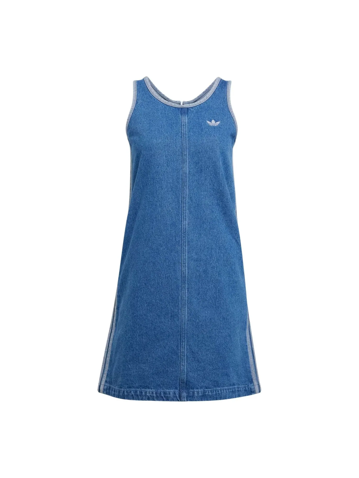 Платье (WMNS) adidas Denim 3S Dress 'Blue' — изображение 1 из 4, синий