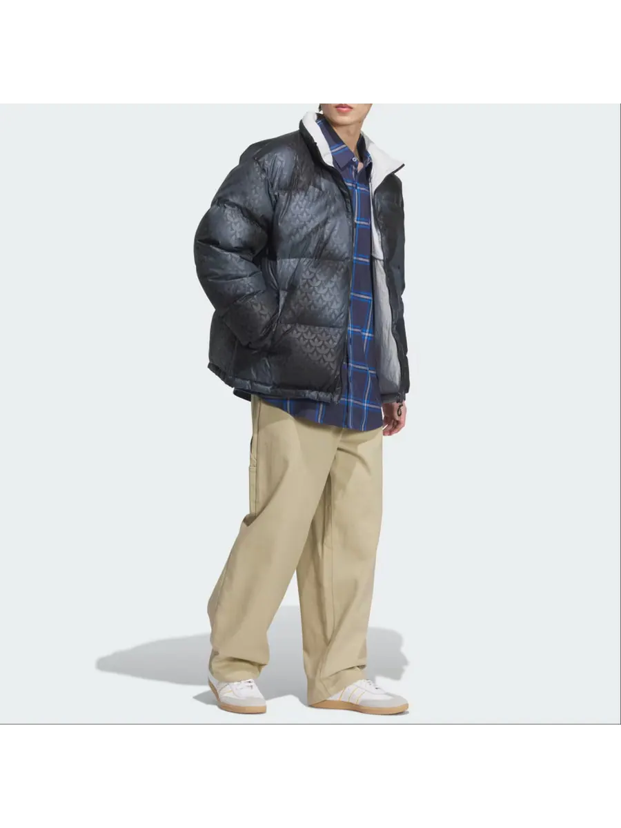 Куртка adidas Rev Down Jacket Asia Sizing 'Black Gresix' — изображение 2 из 6, черный