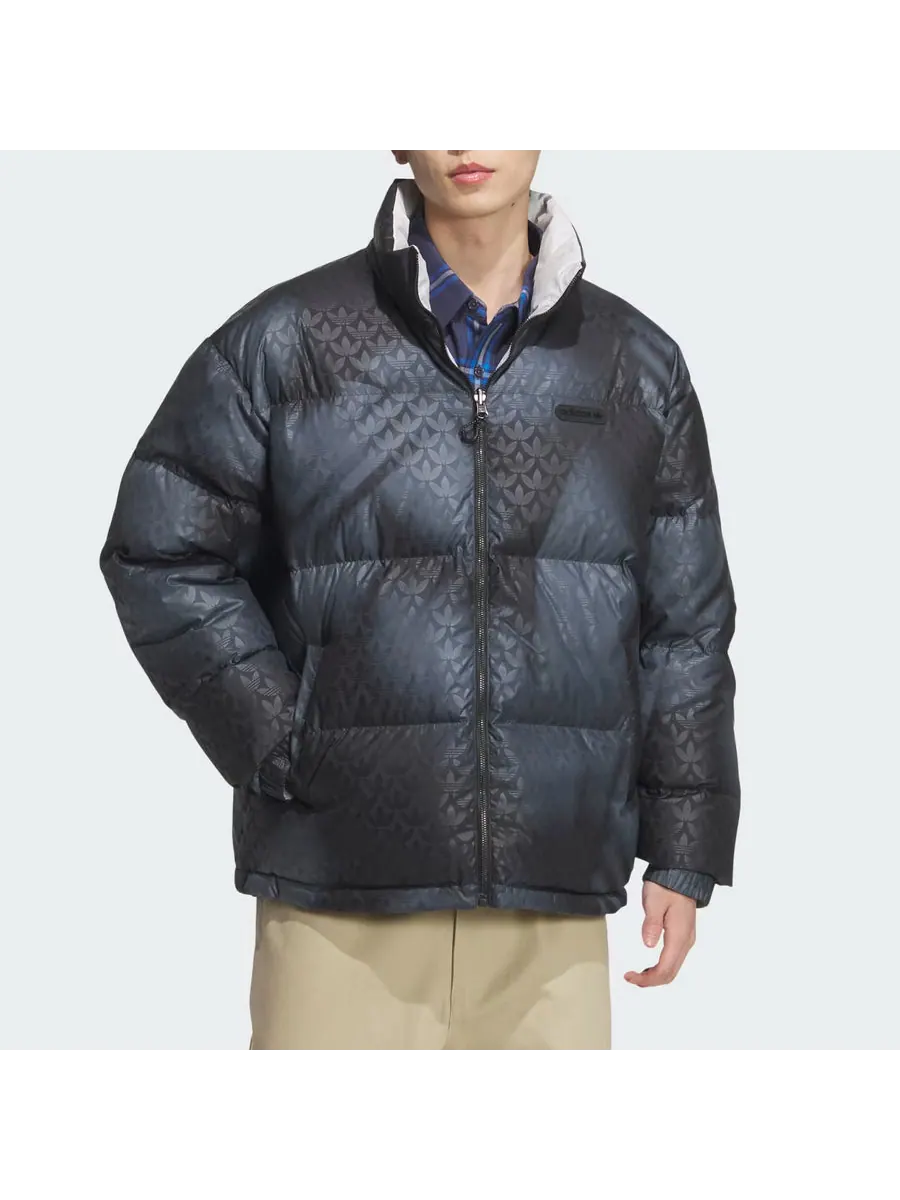 Куртка adidas Rev Down Jacket Asia Sizing 'Black Gresix' — изображение 3 из 6, черный