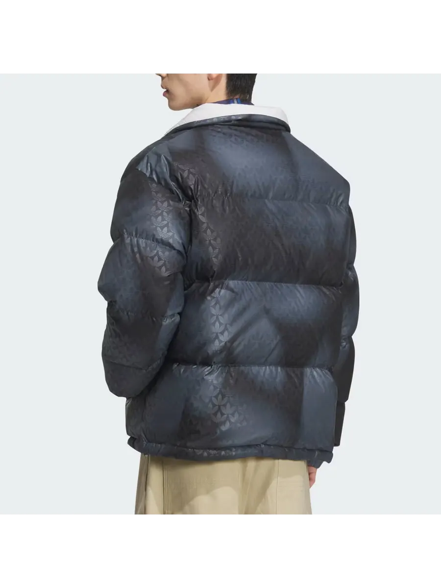 Куртка adidas Rev Down Jacket Asia Sizing 'Black Gresix' — изображение 4 из 6, черный