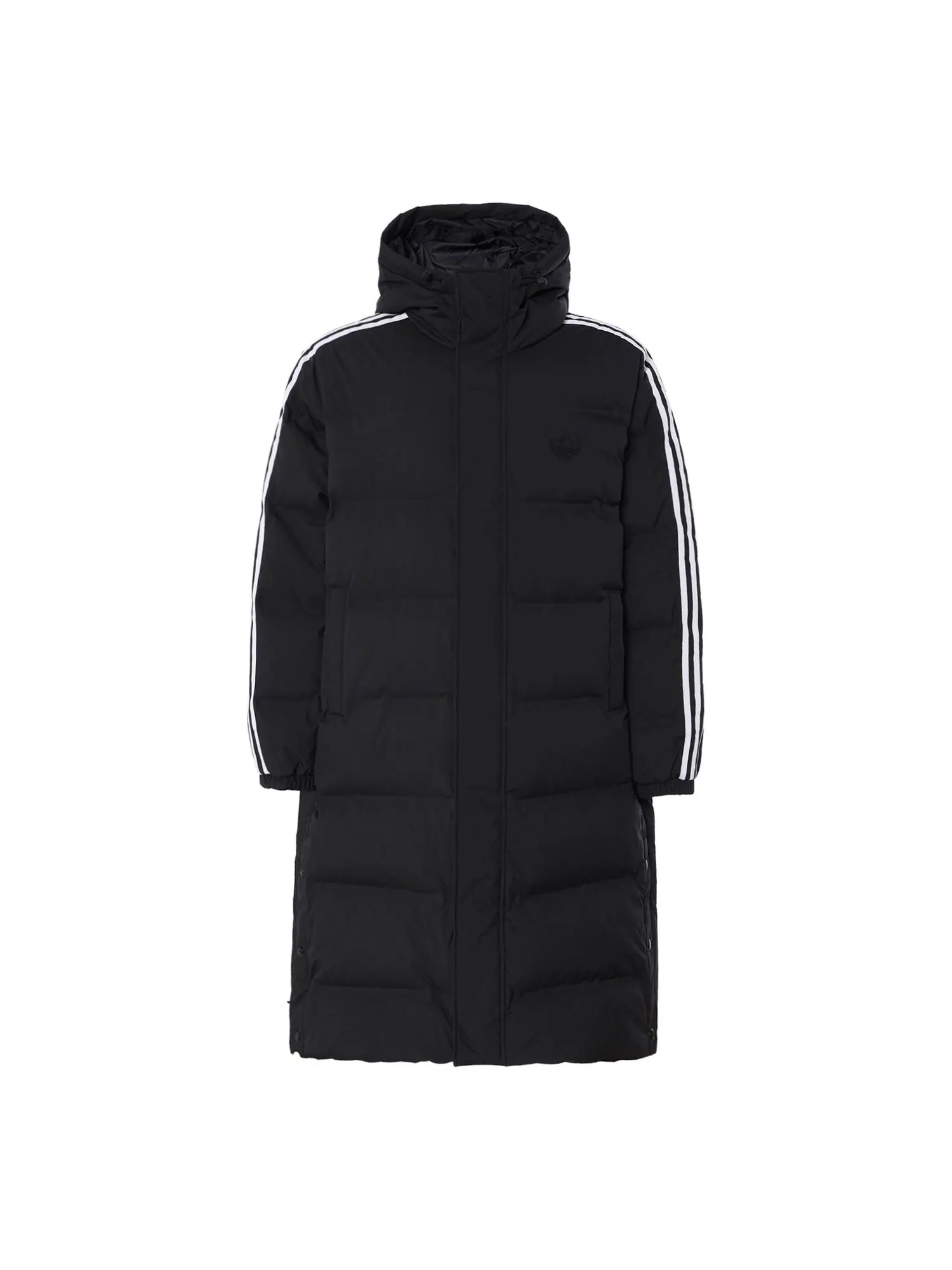 Длинная пуховая куртка Adidas, азиатский размер — изображение 1 из 5, черный/белый