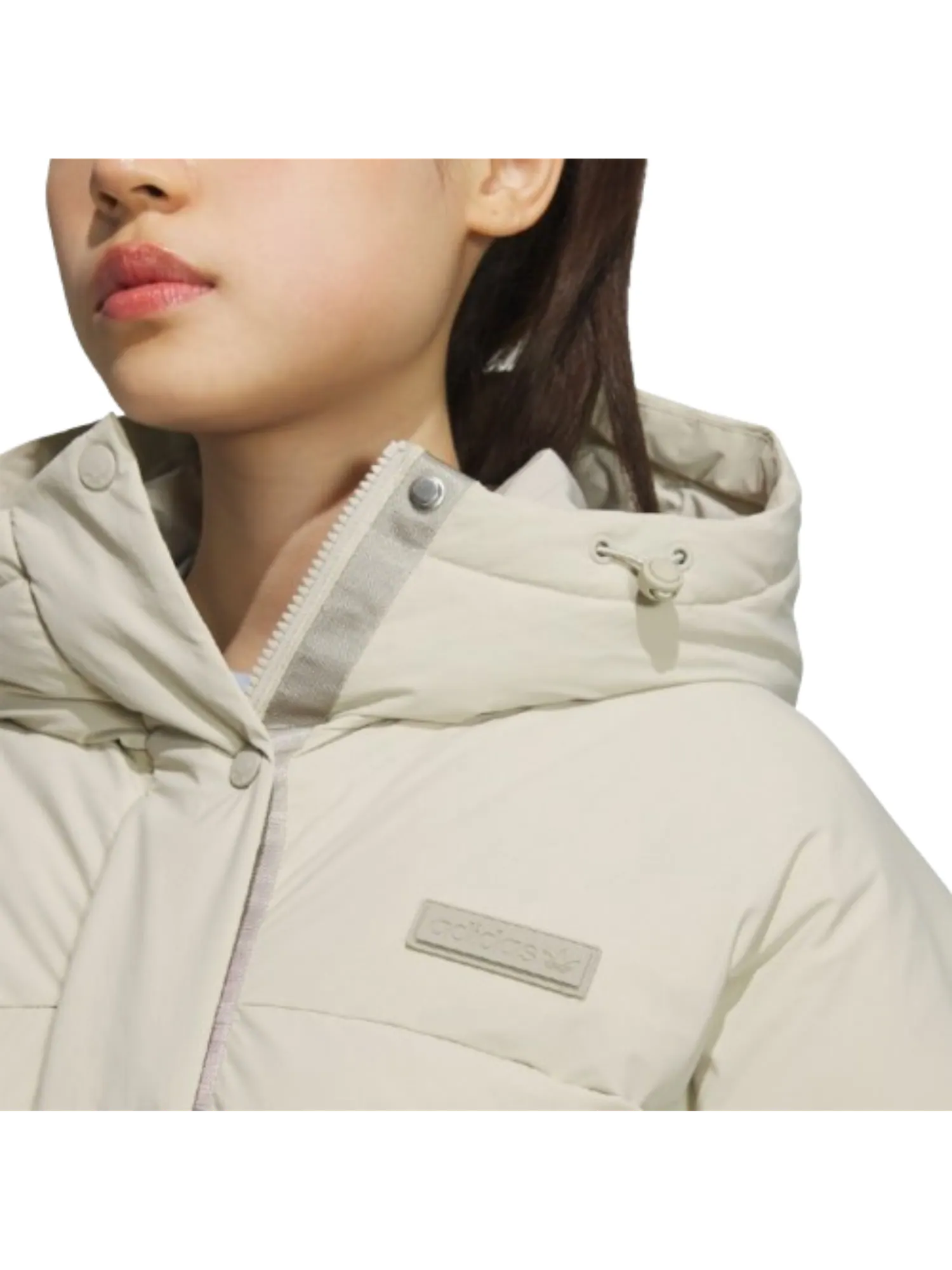 (WMNS) Пуховая куртка Adidas Puffer Crop Down Jacket 'White' — изображение 2 из 3, белый