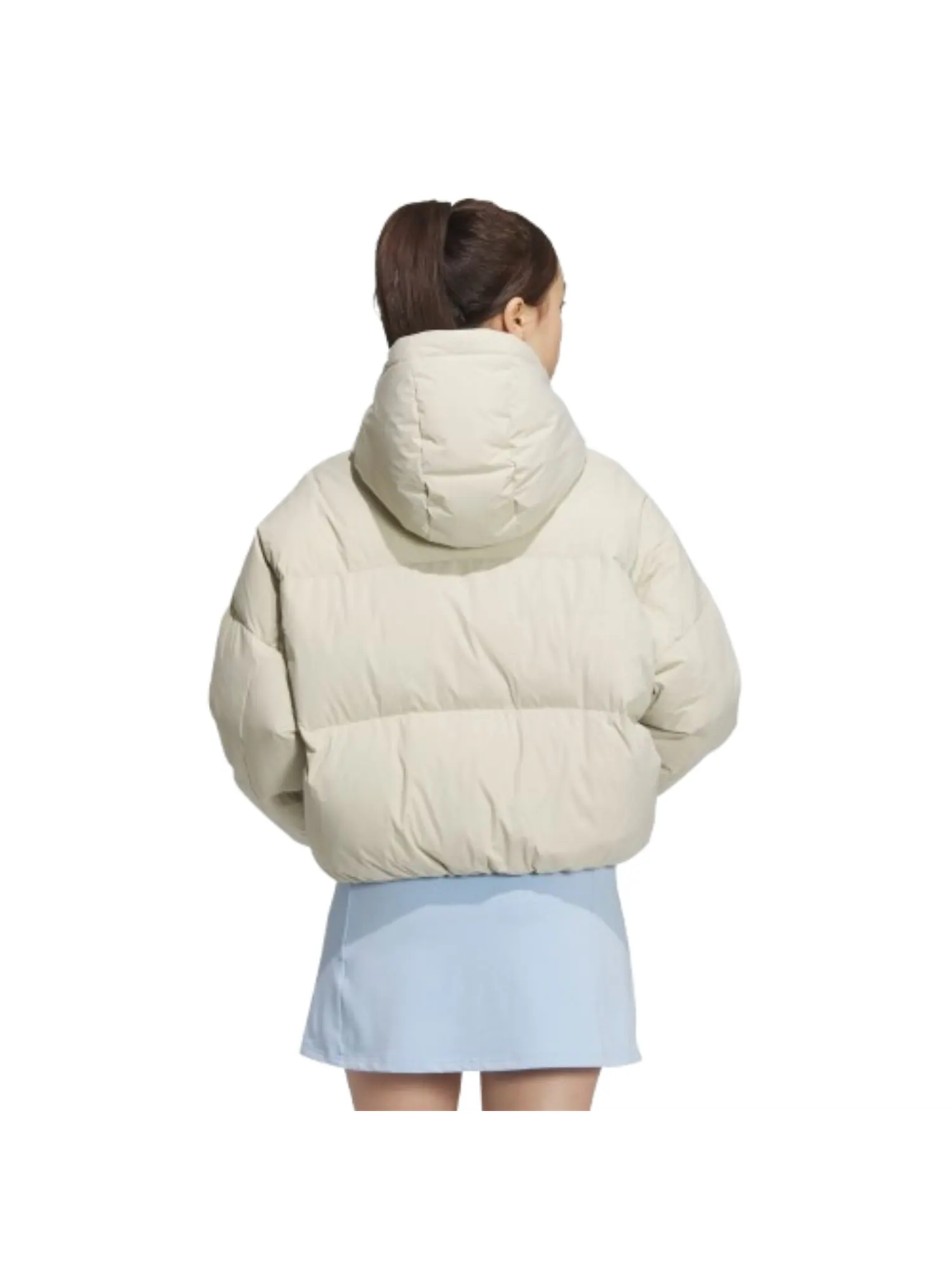 (WMNS) Пуховая куртка Adidas Puffer Crop Down Jacket 'White' — изображение 3 из 3, белый