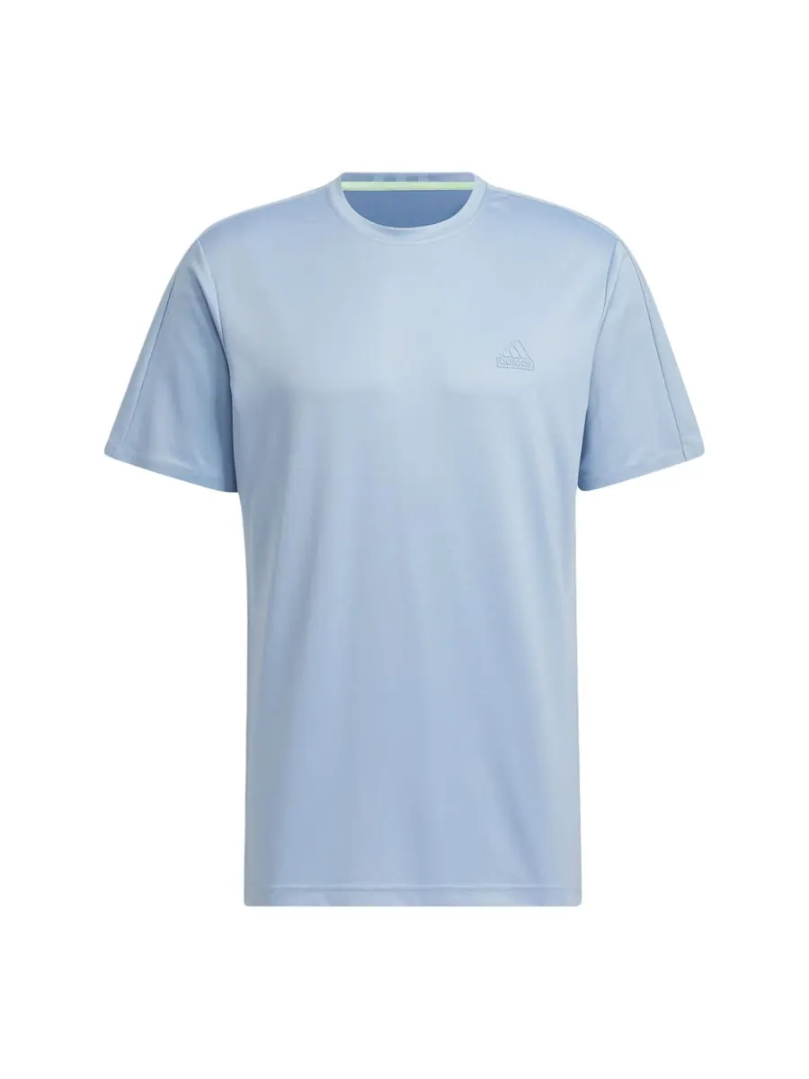 Футболка adidas Sport Casual Cooling Solid Color Crew Neck T-Shirt Asia Sizing 'Teal' — изображение 1 из 4, бирюзовый