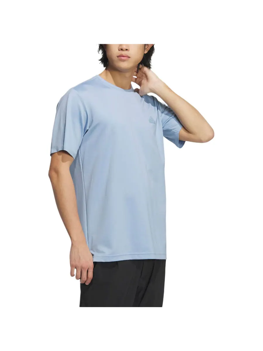 Футболка adidas Sport Casual Cooling Solid Color Crew Neck T-Shirt Asia Sizing 'Teal' — изображение 4 из 4, бирюзовый