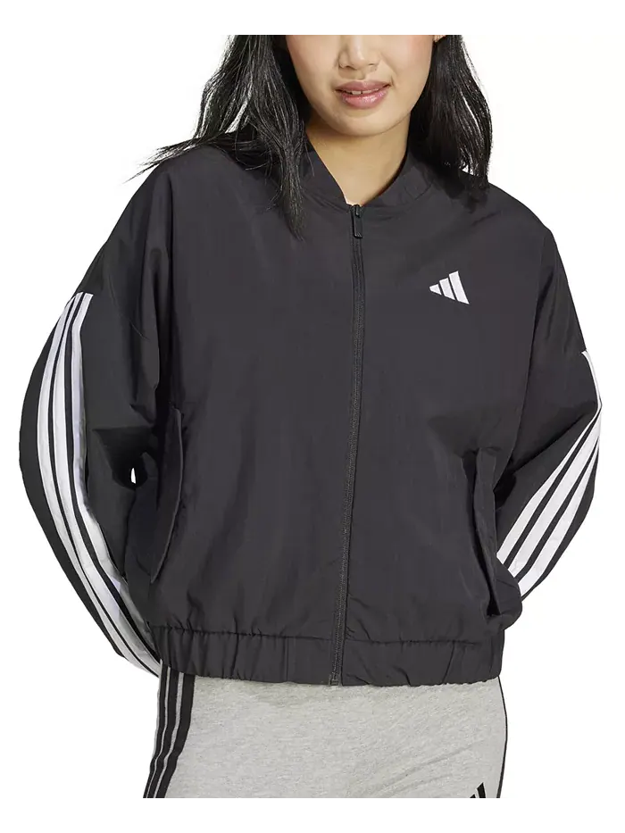 Куртка Adidas Essential 3-Stripes — изображение 1 из 5, черный/белый