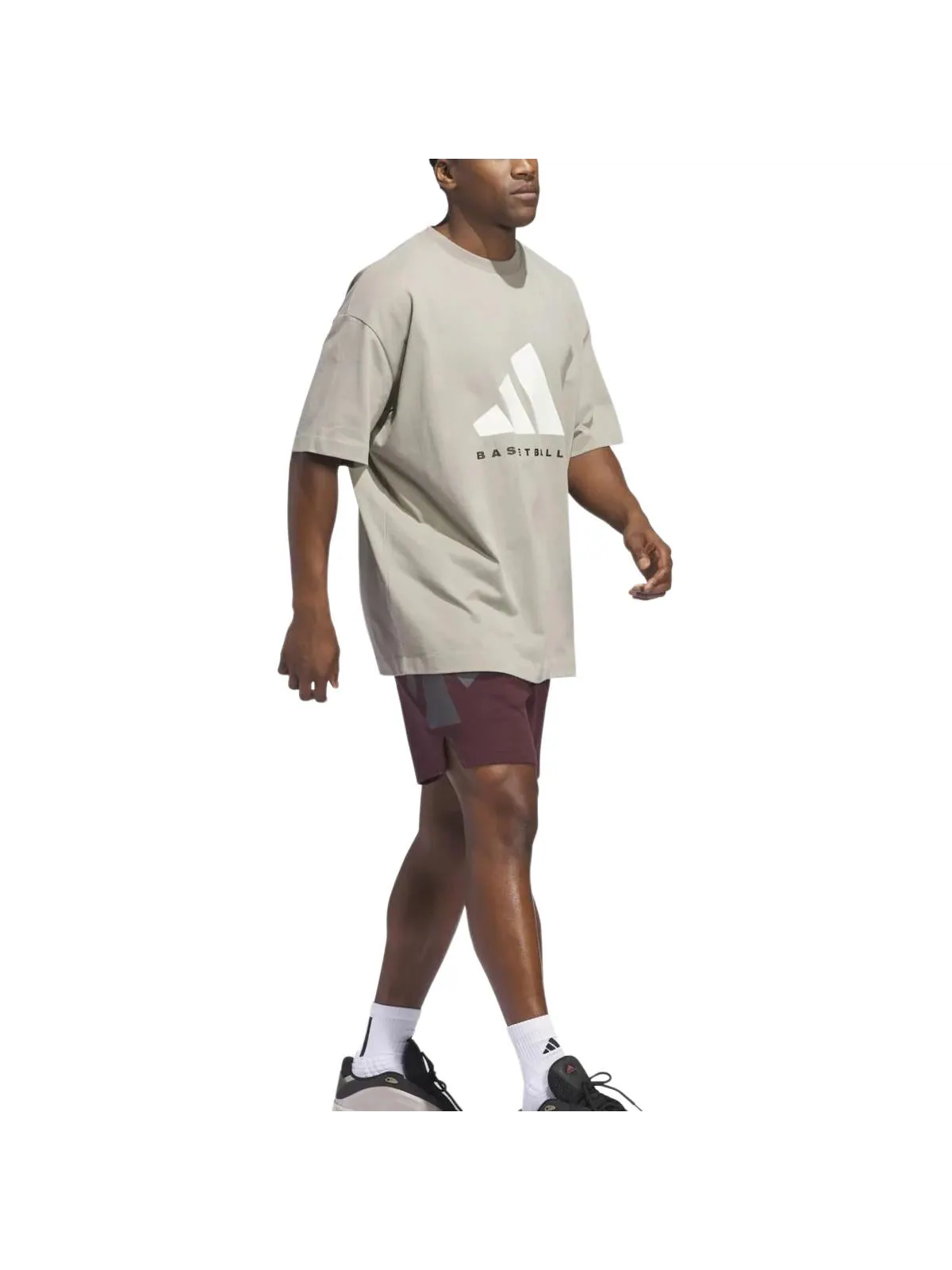 Футболка adidas ONEADI BB T-Shirt 'Beig' — изображение 4 из 5, бежевый