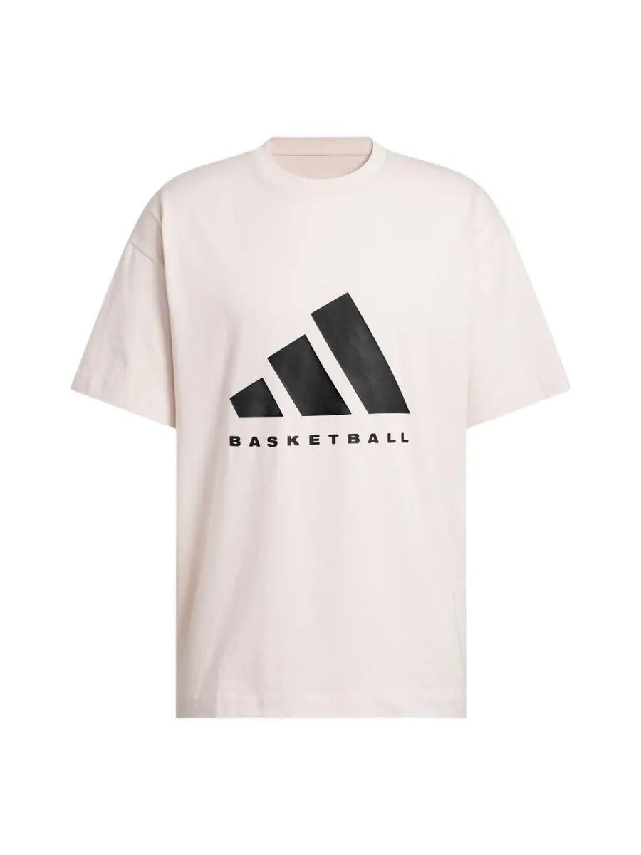 Футболка adidas Basketball T-Shirt 'Pink' — изображение 1 из 3, розовый