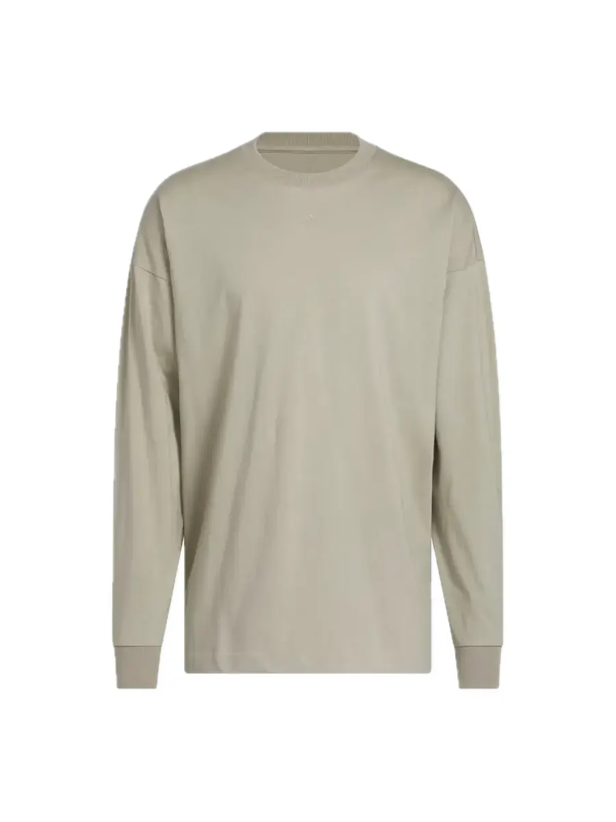 Футболка adidas Basketball Long Sleeve T-Shirt 'Putty Beige' — изображение 1 из 2, бежевый