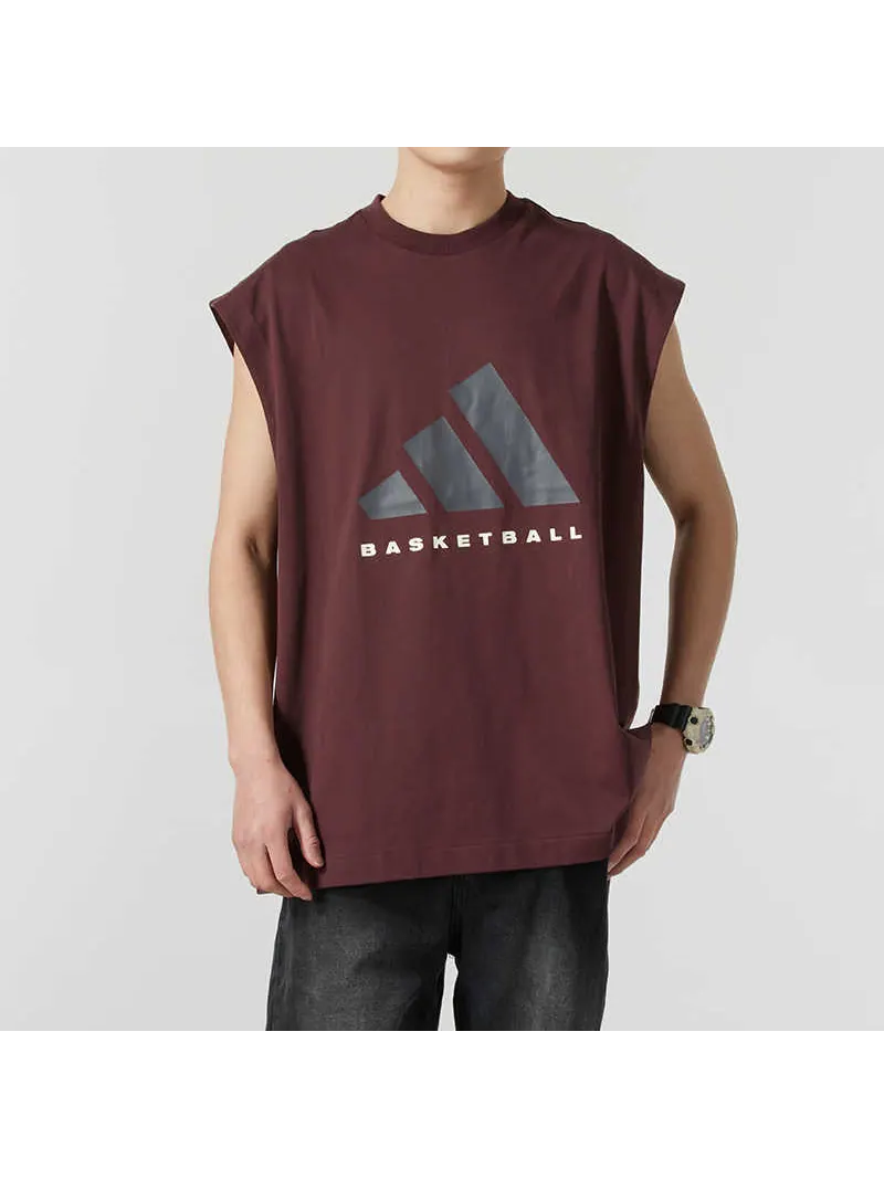 Жилет adidas Basketball Vest 'Aurora Ruby' — изображение 2 из 4, бордовый