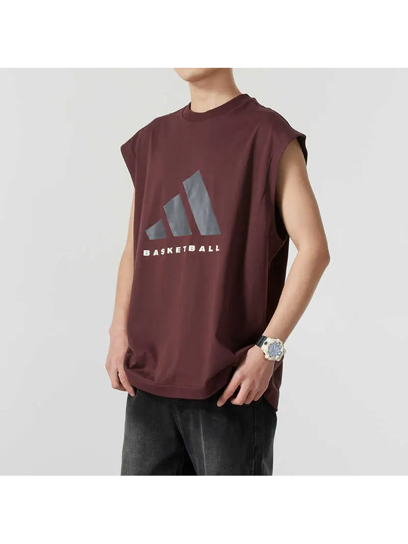 Жилет adidas Basketball Vest 'Aurora Ruby' — изображение 3 из 4, бордовый