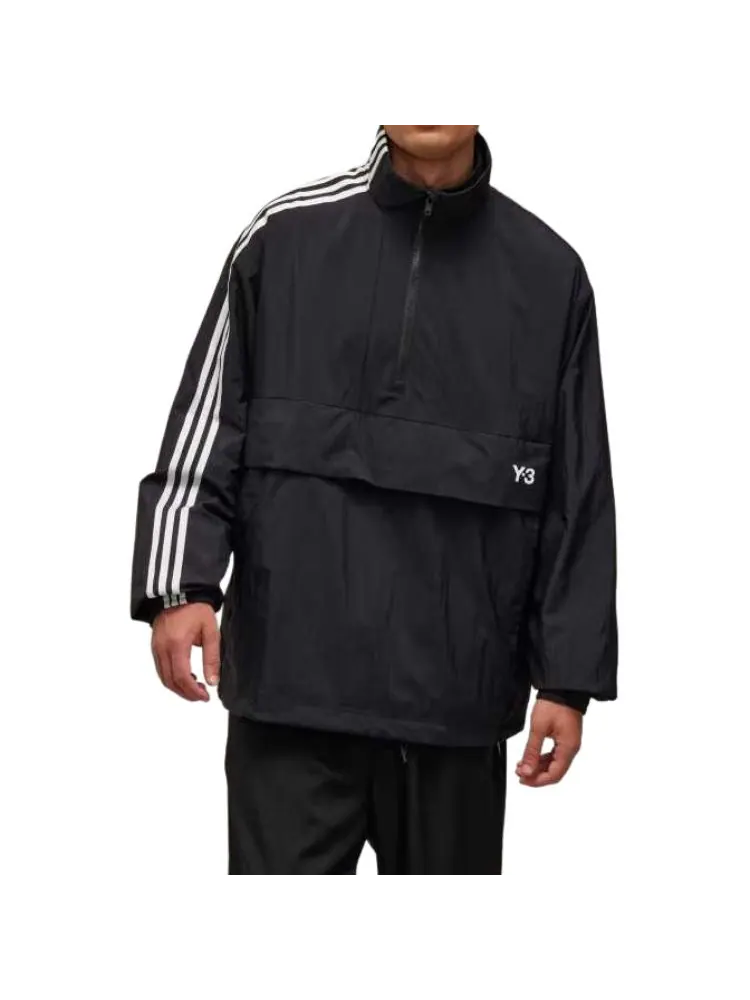 Куртка Y-3 3-Stripes Nylon Shell 1/2 Zip — изображение 3 из 6, черный