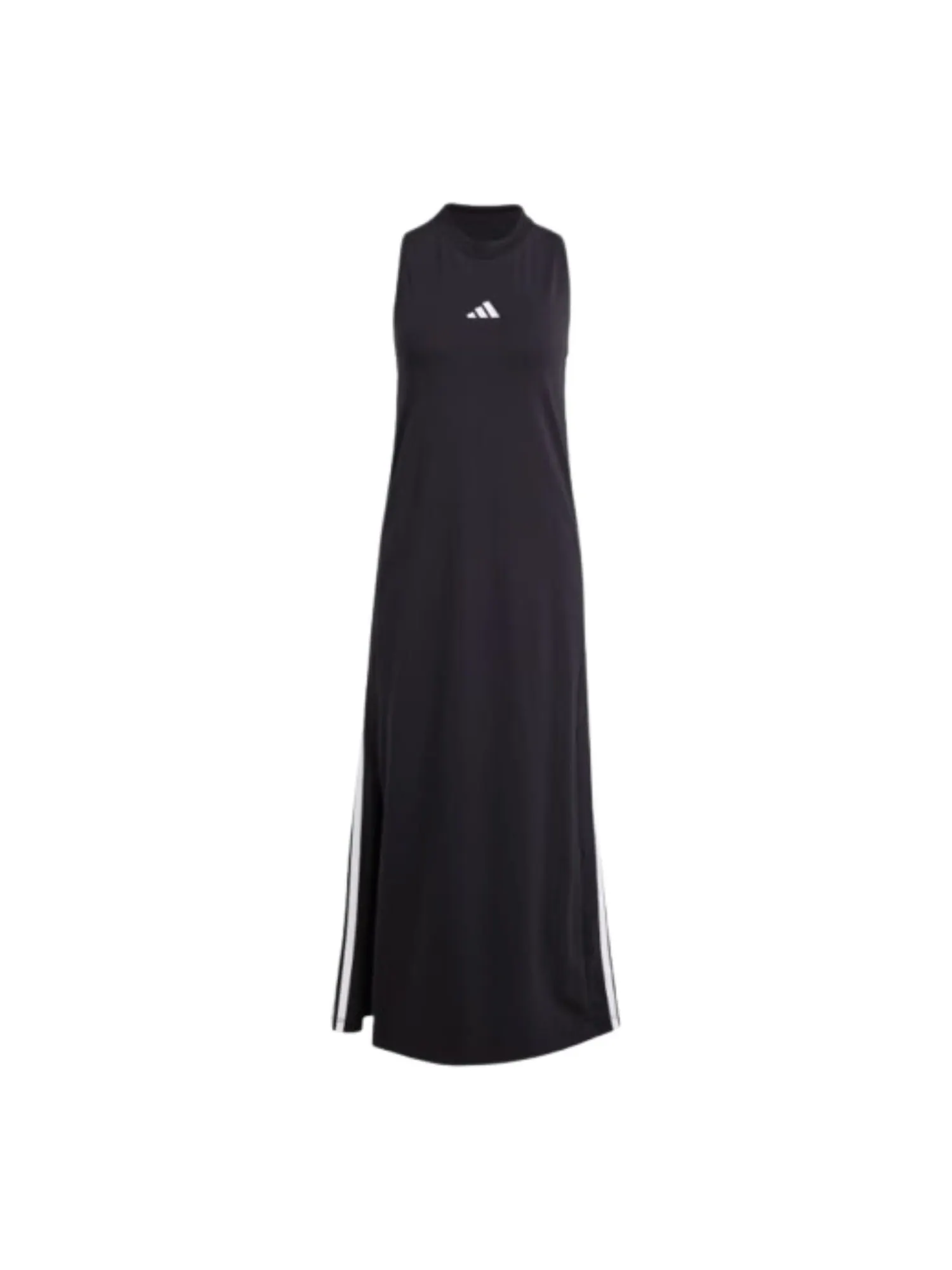 (WMNS) Платье-борцовка Adidas Essentials с тремя полосками, черно-белое, модель — изображение 1 из 3, черный