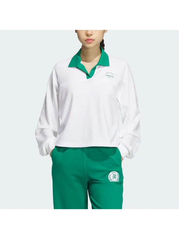 Рубашка поло verbiage polo shirt asia sizing Adidas — изображение 3 из 4, белый/зеленый