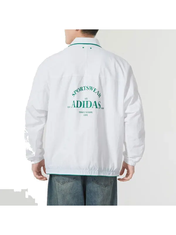 Куртка многословие тканая куртка азия размеры Adidas — изображение 2 из 2, белый