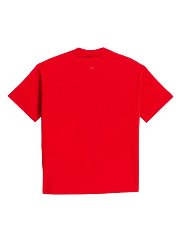 Футболка basketball t-shirt 'red black' Adidas — изображение 2 из 2, красный/черный