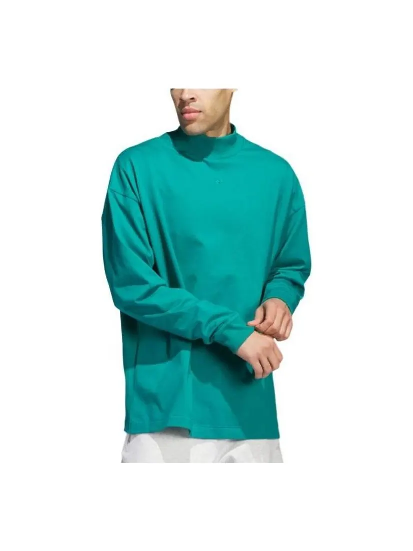 Футболка adidas Basketball Long Sleeve T-Shirt 'Green' — изображение 1 из 4, зеленый