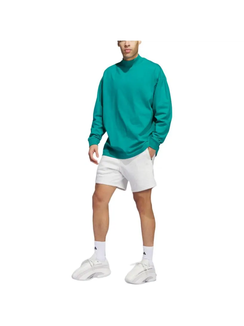 Футболка adidas Basketball Long Sleeve T-Shirt 'Green' — изображение 3 из 4, зеленый