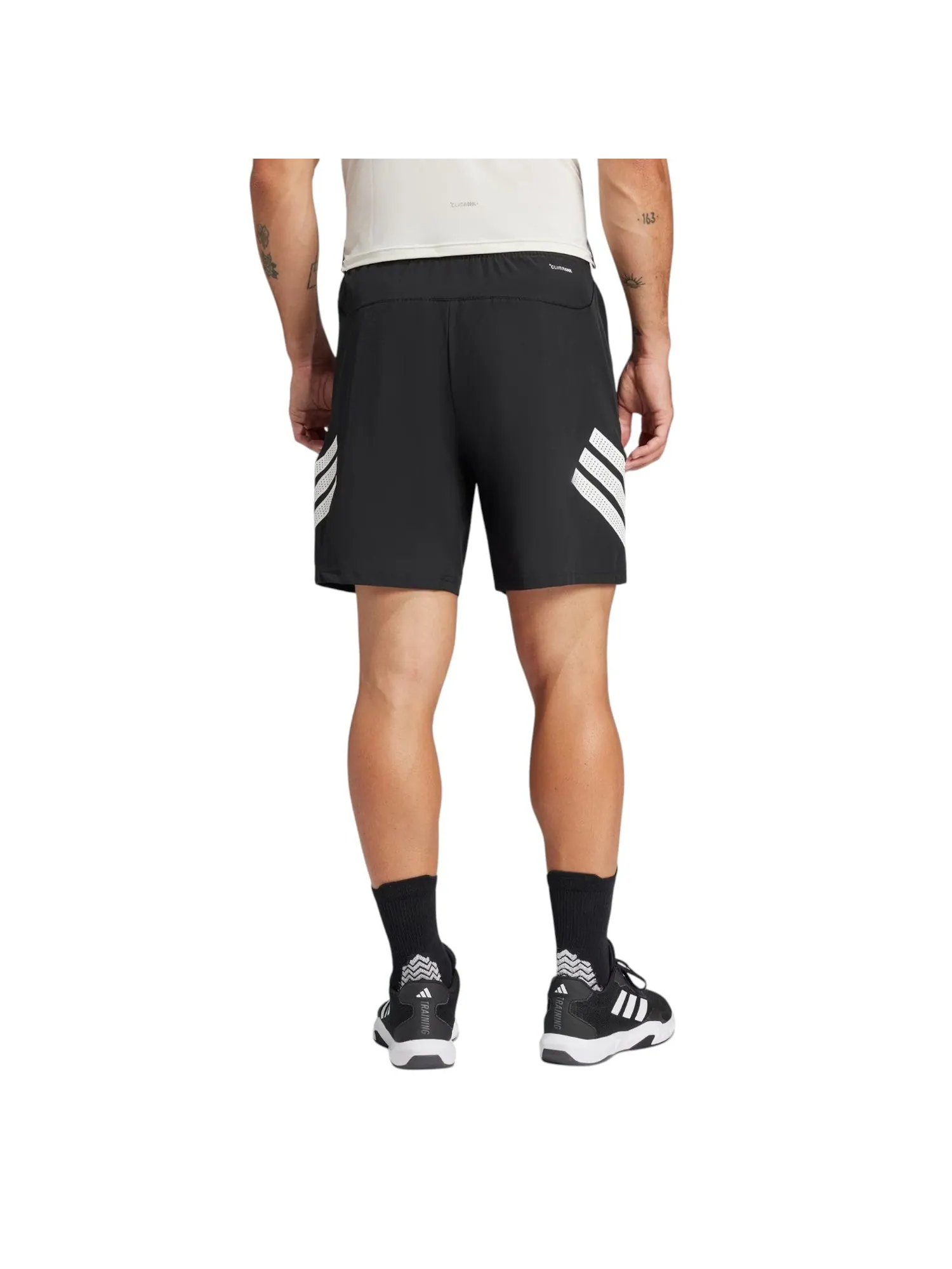Шорты Adidas Icon Three Stripes Shorts 'Black White' — изображение 3 из 5, черный/белый