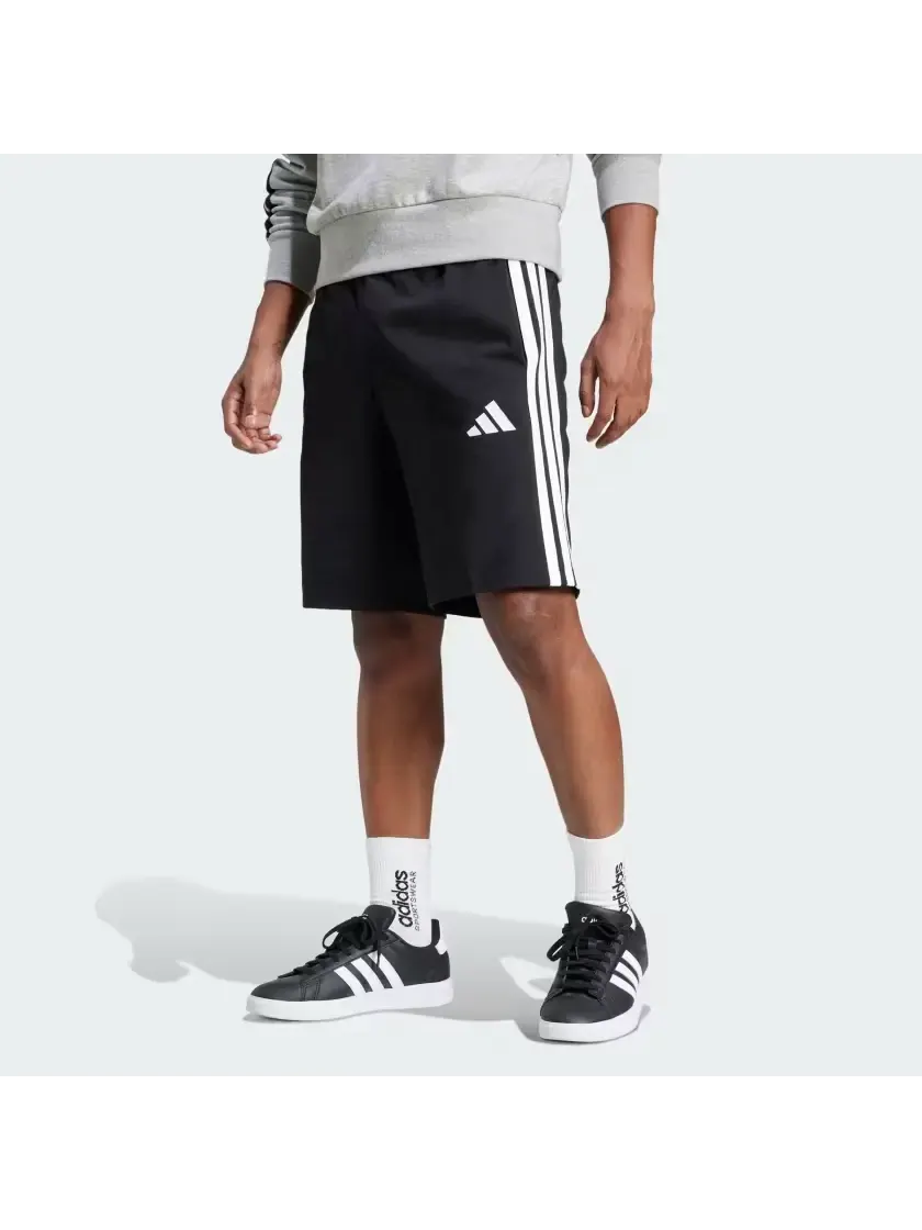 Шорты adidas Essential 3-Stripes Single Jersey Shorts 10-Inch 'Black' — изображение 2 из 3, черный