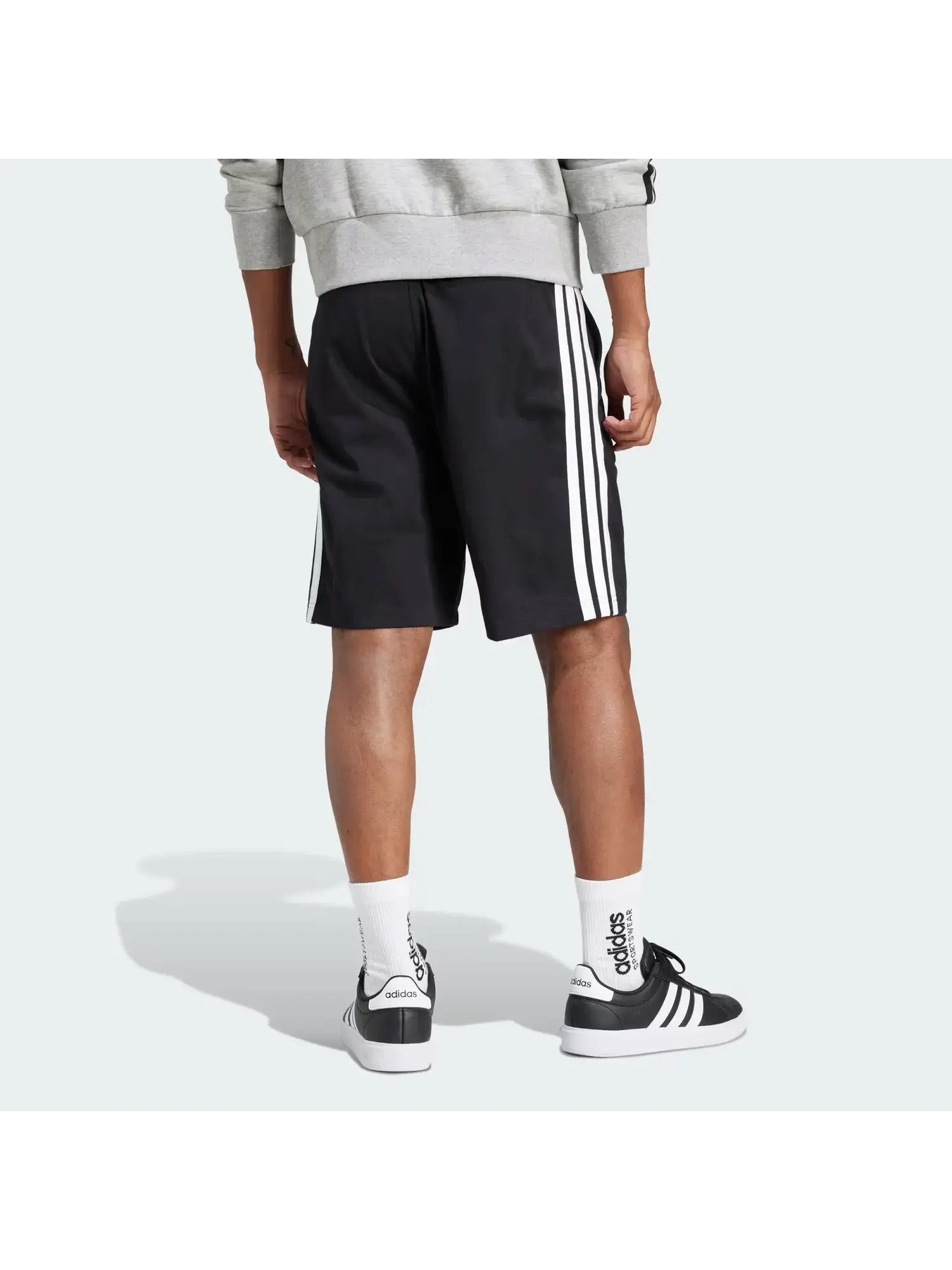 Шорты adidas Essential 3-Stripes Single Jersey Shorts 10-Inch 'Black' — изображение 3 из 3, черный