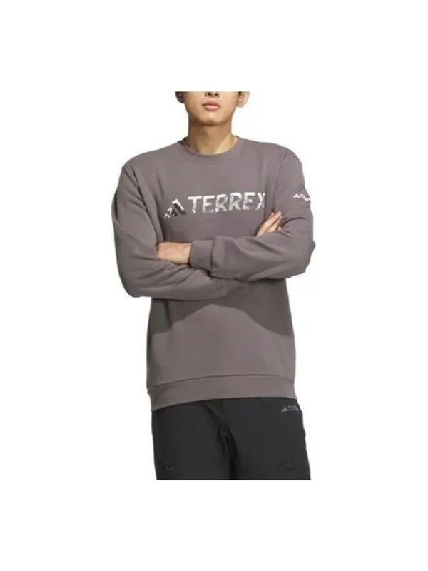Футболка Terrex футболка с длинным рукавом азиатские размеры Adidas — изображение 1 из 2, коричневый/белый