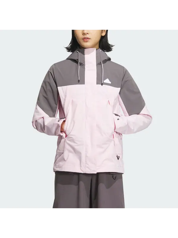 Куртка city escape 3 в 1 флисовая куртка азиатские размеры Adidas — изображение 2 из 4, розовый/серый