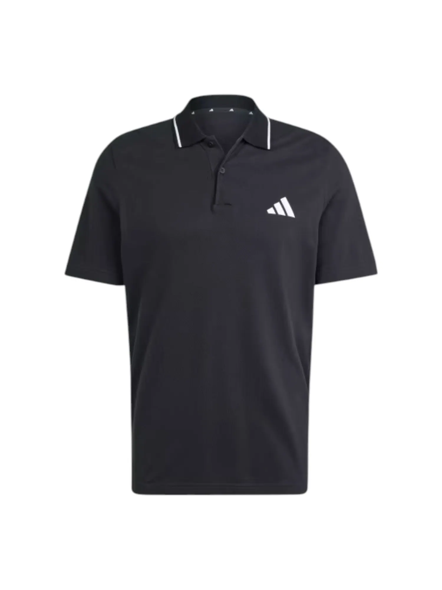 Поло adidas Essentials Small Logo Piqu Polo Shirt 'Black' — изображение 1 из 3, черный