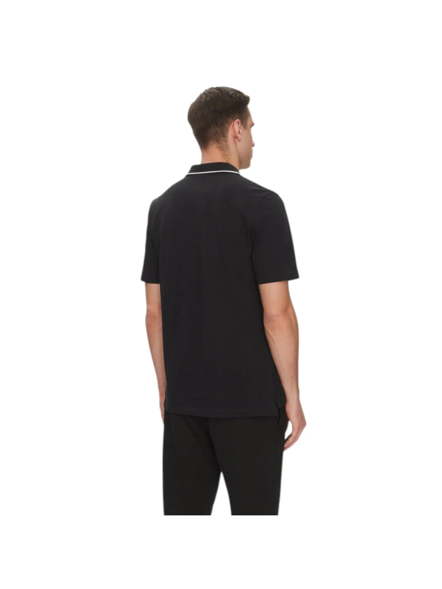 Поло adidas Essentials Small Logo Piqu Polo Shirt 'Black' — изображение 3 из 3, черный
