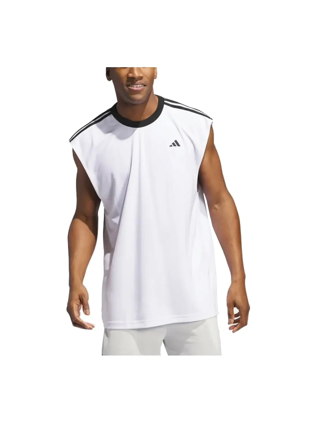 Жилет adidas Basketball All World Vest 'White Black' — изображение 1 из 3, белый