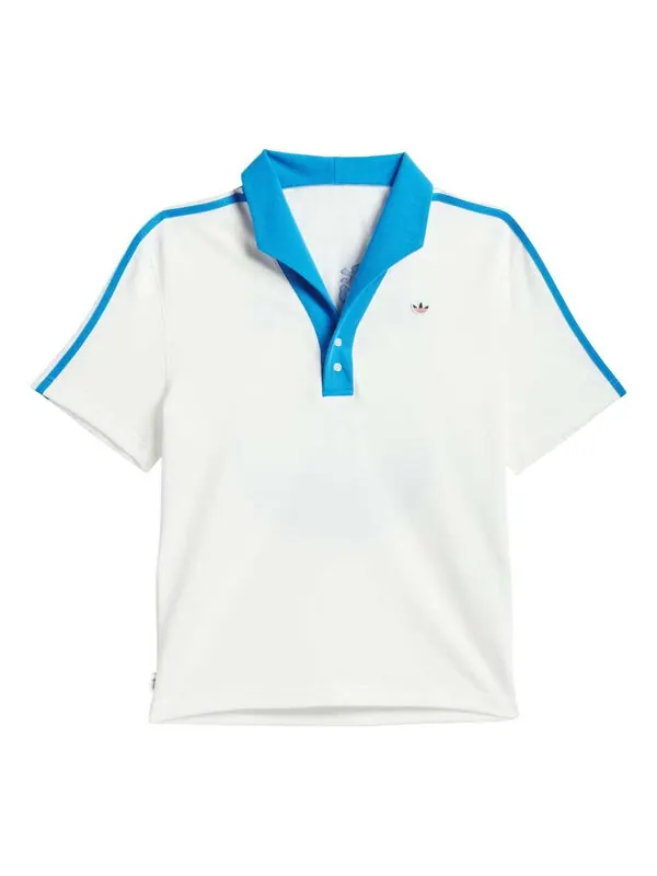 Рубашка поло x clot pique polo shirt 'core white' Adidas — изображение 1 из 2, белый