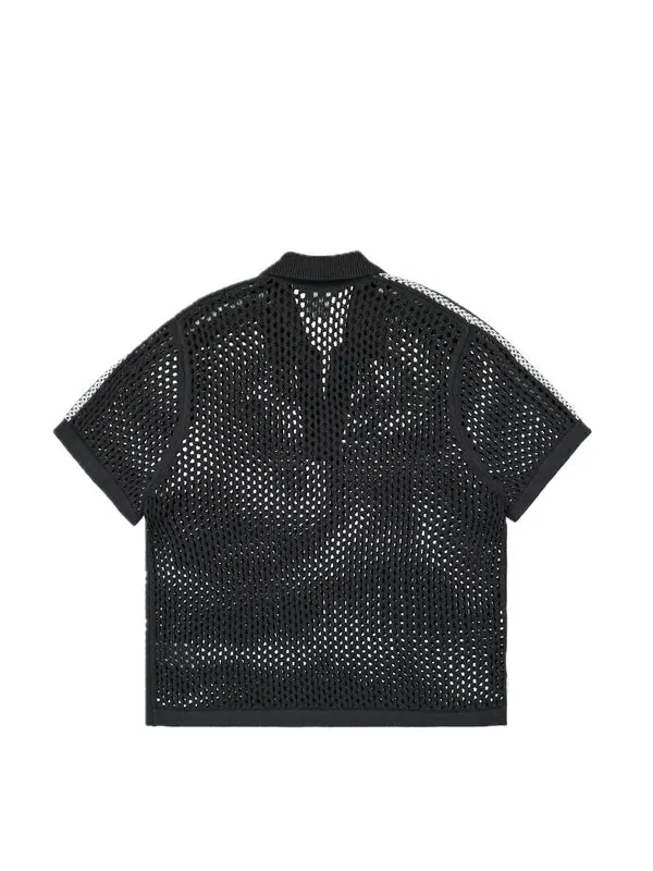 Рубашка поло x clot fw24 crochet polo shirt asia sizing 'carbon' Adidas — изображение 2 из 4, темно-серый