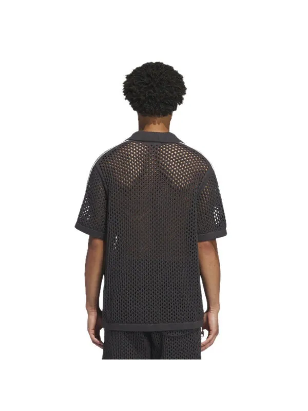 Рубашка поло x clot fw24 crochet polo shirt asia sizing 'carbon' Adidas — изображение 4 из 4, темно-серый