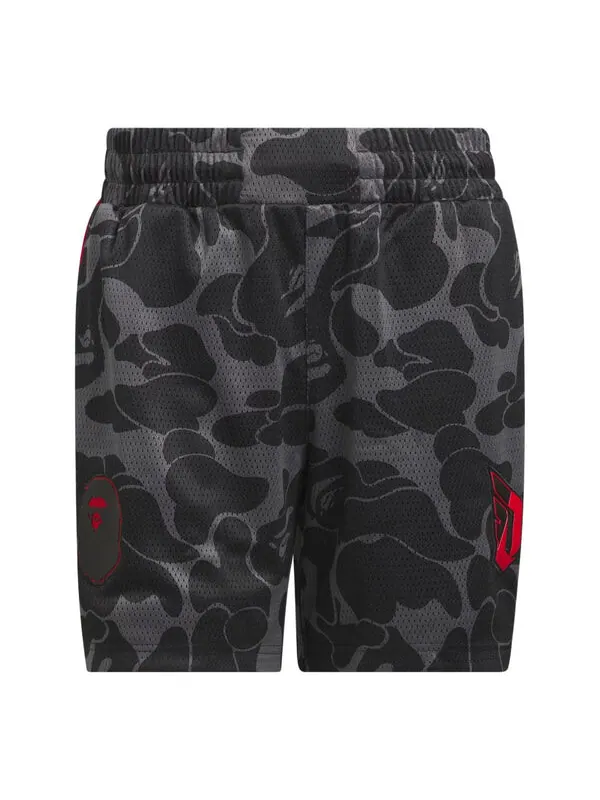 Шорты x bape dame 9 баскетбольные шорты Adidas — изображение 1 из 4, серый/красный