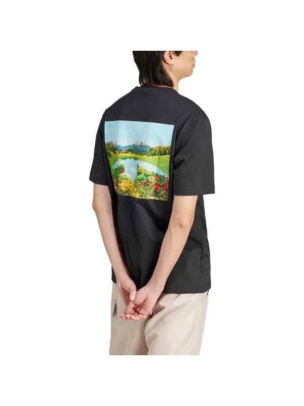 Футболка graphic t-shirt asia sizing 'black' Adidas — изображение 2 из 2, черный