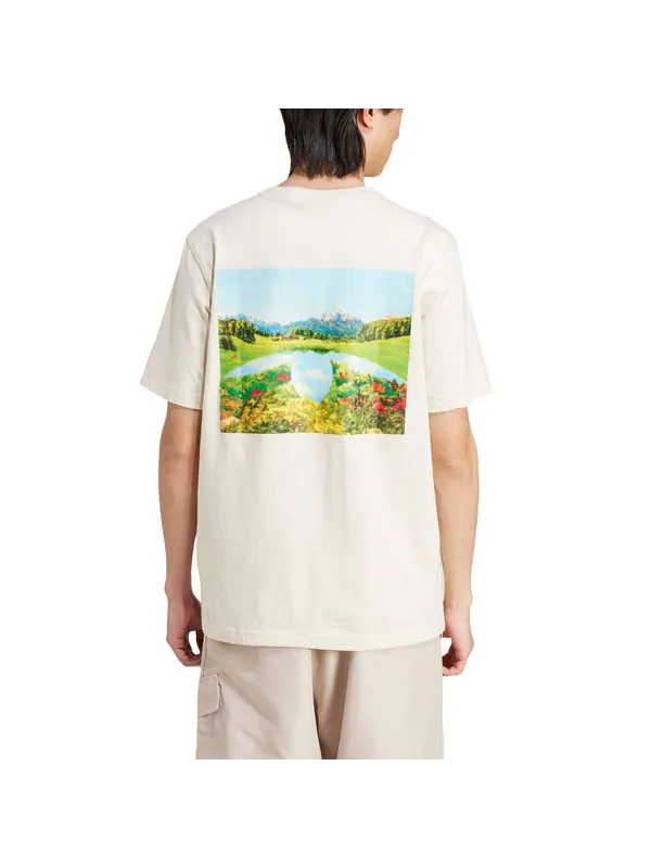 Футболка graphic t-shirt asia sizing 'beige' Adidas — изображение 2 из 2, бежевый