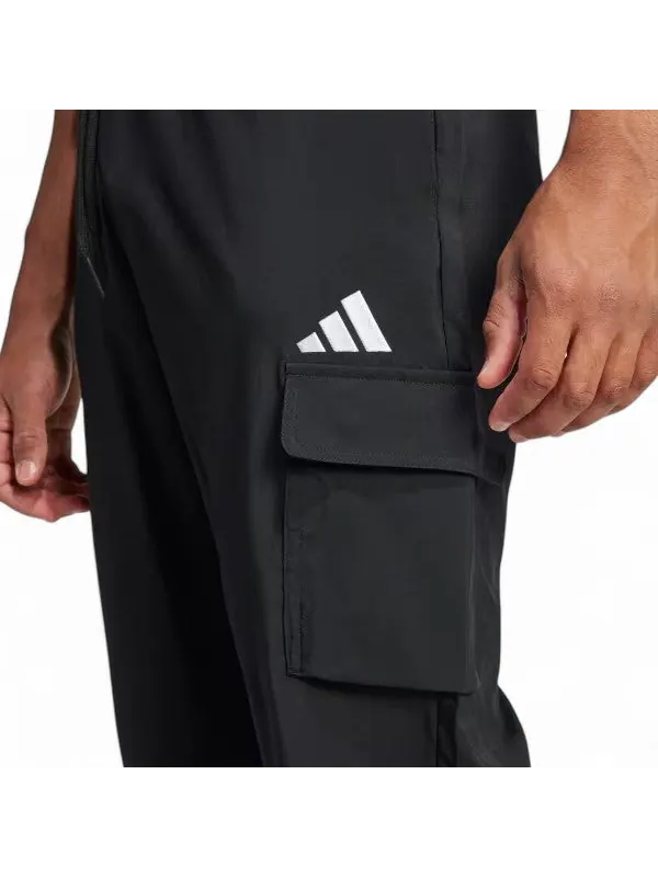 Спортивные брюки adidas Essentials Small Logo Cargo Pants 'Black' — изображение 4 из 4, черный