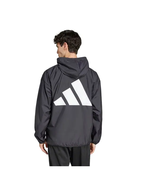 Куртка essentials big logo mesh windbreaker jacket Adidas — изображение 2 из 2, черный