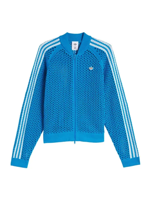 Куртка x clot fw24 вязаная крючком спортивная куртка азиатские размеры Adidas — изображение 1 из 4, яркий синий