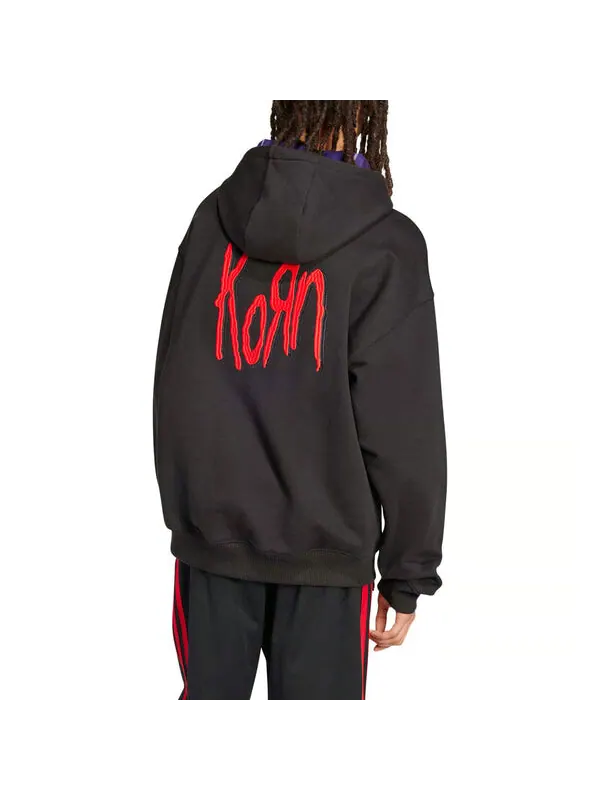 Толстовка Adidas x Korn Hoodie Black — изображение 2 из 2, черный