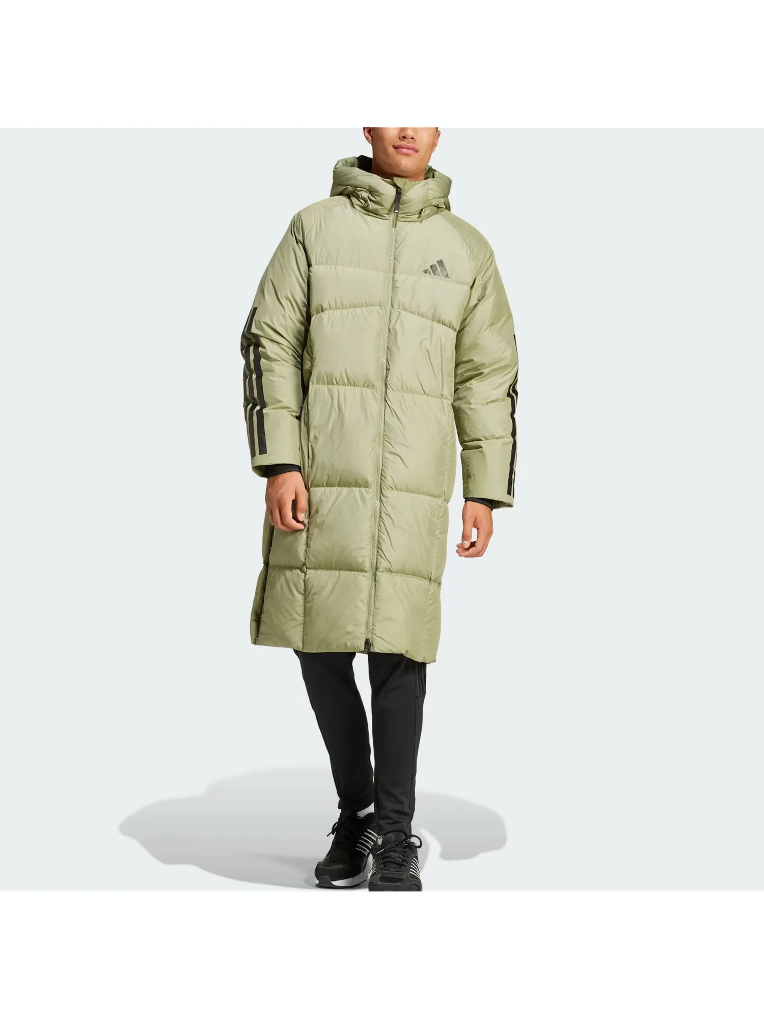 Пальто adidas Cold.Rdy Long Puffer Jacket 'Olive Green' — изображение 2 из 4, оливковый зеленый