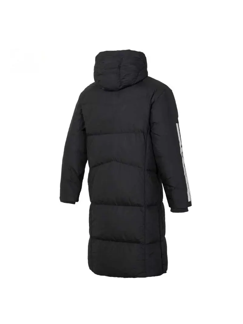 Пальто adidas LONG DOWN JKT Asia Sizing 'Black' — изображение 2 из 7, черный