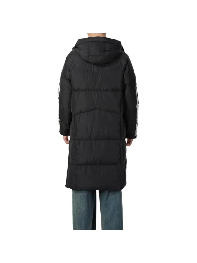 Пальто adidas LONG DOWN JKT Asia Sizing 'Black' — изображение 4 из 7, черный