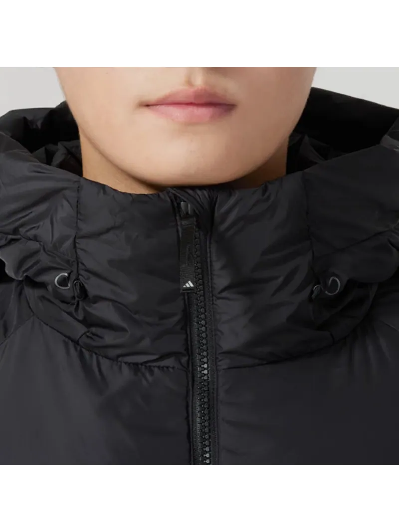 Пальто adidas LONG DOWN JKT Asia Sizing 'Black' — изображение 7 из 7, черный