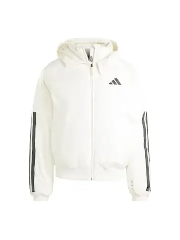 Куртка adidas Puff Down Jacket 'White Black' — изображение 1 из 2, белый